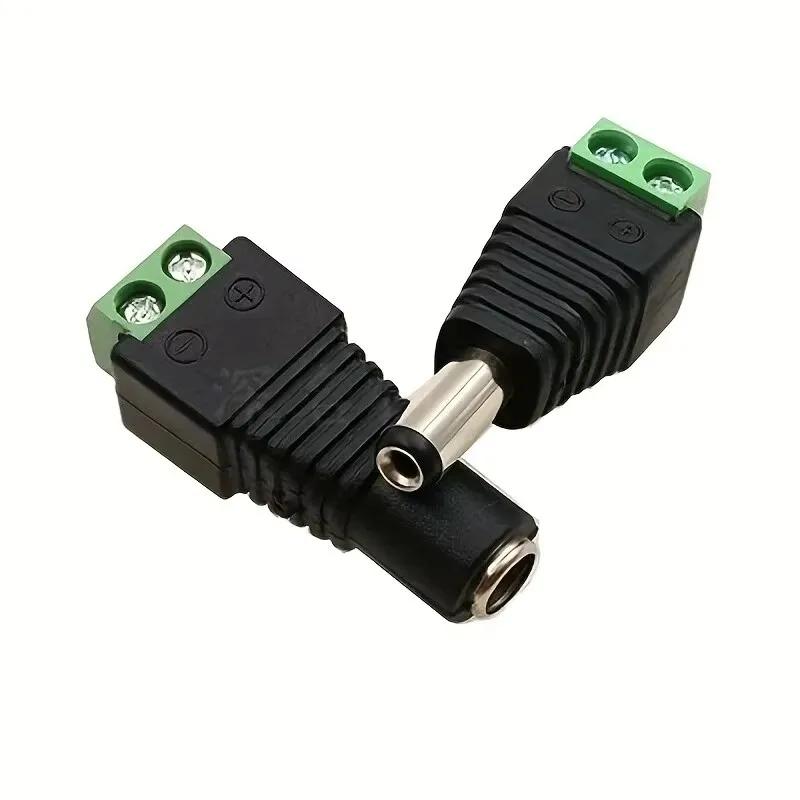 5 Pairs DC 12V Male Female Connectors 2.1*5.5mm Power Plug Adapter Jacks Sockets Connector For Signal Color LED Strip Camera