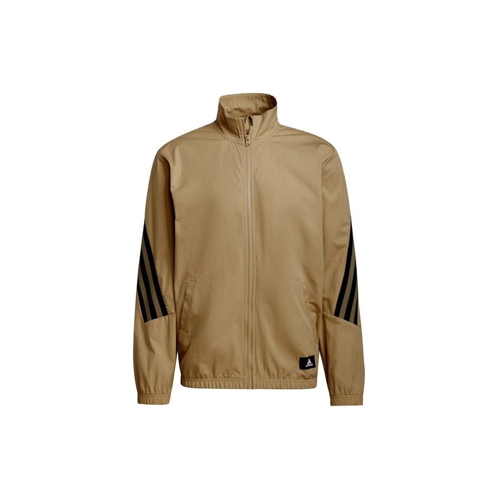 Adidas Future Icon Colorblock Stripe Zip-Up Track Jacket Men Outerwear Khaki GT0118