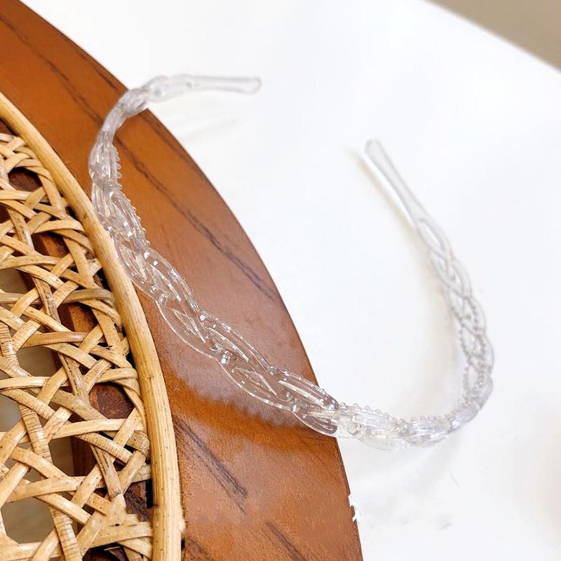 Women Classic Black Brown Plastic Headbands Thin Plain Matt Bright Color Hairbands Non-slip Hair Hoop For Daily Wear