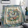 Moroccan Butterfly Print Flannel Blanket, High Quality Comfortable for All Seasons, Home Decor, Warmth and Comfort, Perfect for Christmas Gifts79