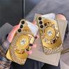 Exquisite Jewelry Art For Samsung Galaxy S26 S20 FE S21 S22 S23 Plus S24 Ultra S25Ultra S21+  S22Plus Golden glass phone case