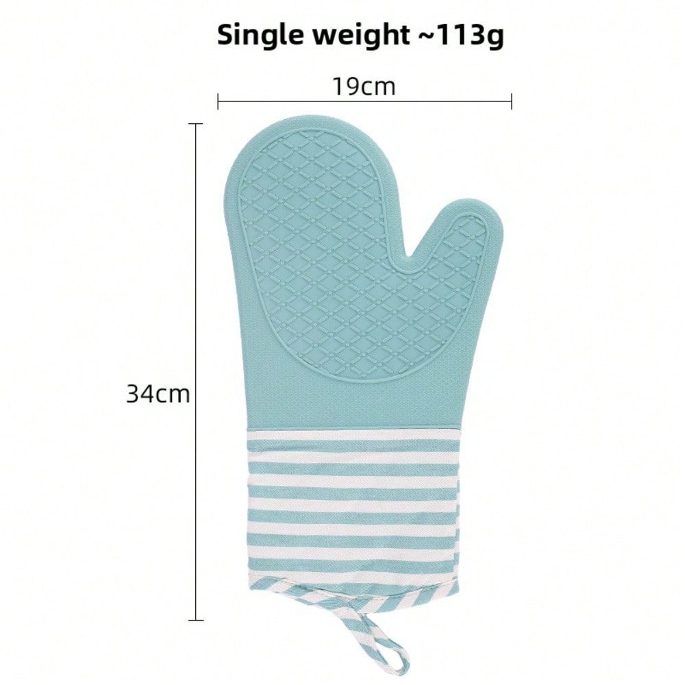 Heat-Proof Gloves Nordic Stripes Insulated Oven Baking Anti-Scalding Kitchen Supplies