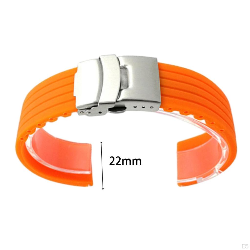 Silicone Watch Band Fitness Durable Quick Release Replacement Sport Men