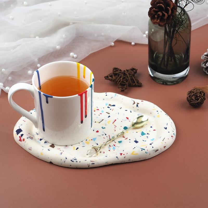Irregular Clouds Plate Coaster Mold Handmade DIY Resin Epoxy Jewelry Silicone Glossy Mould for Plaster Tray