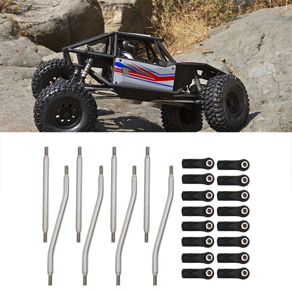 8Pcs/Set RC Steering Link Rod End Stainless Steel Fit for Axial Capra AXI03004 Remote Control Car