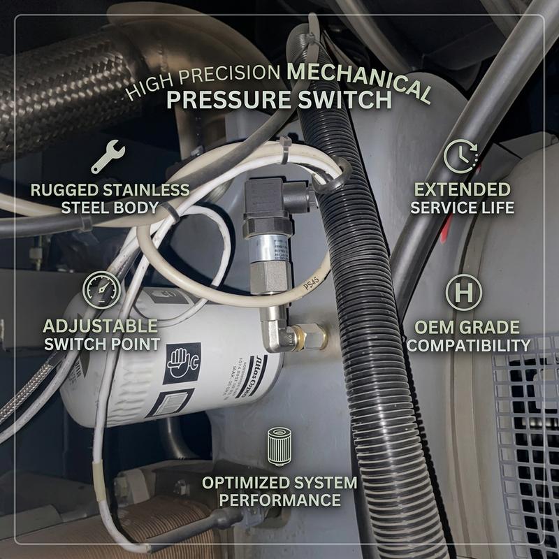 Mechanical Pressure Switch 0.2-2.5bar 0.8-5bar 1-16bar NO+NC Water Pump Air Oil Pressure Controller 5-50bar M20*1.5 Hydraulic