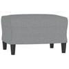 Vidaxl Armchair with Footrest, Light Gray, 60 Cm, Upholstered In Fabric