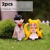New Lovers Figures Couple Miniature Home Decor People Boy Girl Model Princess Fairy Gnome Valentine's Day Gift Dollhouse