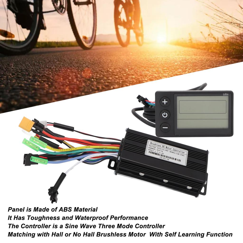 Motor Brushless Controller S866 Panel 26A 3 Mode Sine  Set for Mountain Bike Electric  Brushless Controller Kit