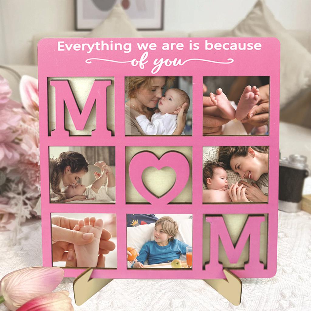 Rámeček na obrázek pro Den matek, Den otců, personalizovaný ručně vyrobený domácí dekorativní držák na obrazy do ložnice a obývacího pokoje