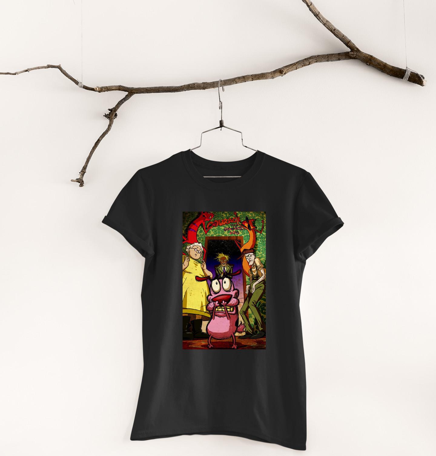 Courage the Cowardly Dog T-Shirt Funny Unisex Tee All Size S To 234XL XXXXL