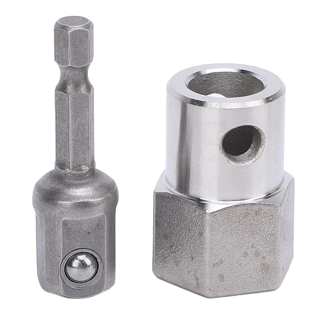 Trailer Jack Drill Adapter Metal Stainless Steel Cordless Drill Adapter Kit with 12 Inch Socket