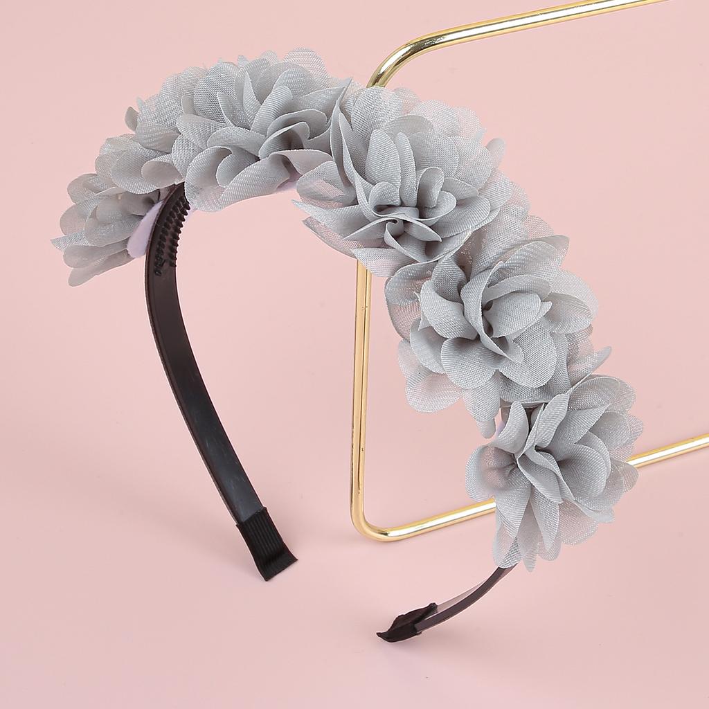 Fashion Chiffon Flower Headbands Plastic Teeth Hairbands Baby Girls Headbands Children Kids Floral Hairband Hair Accessories Set