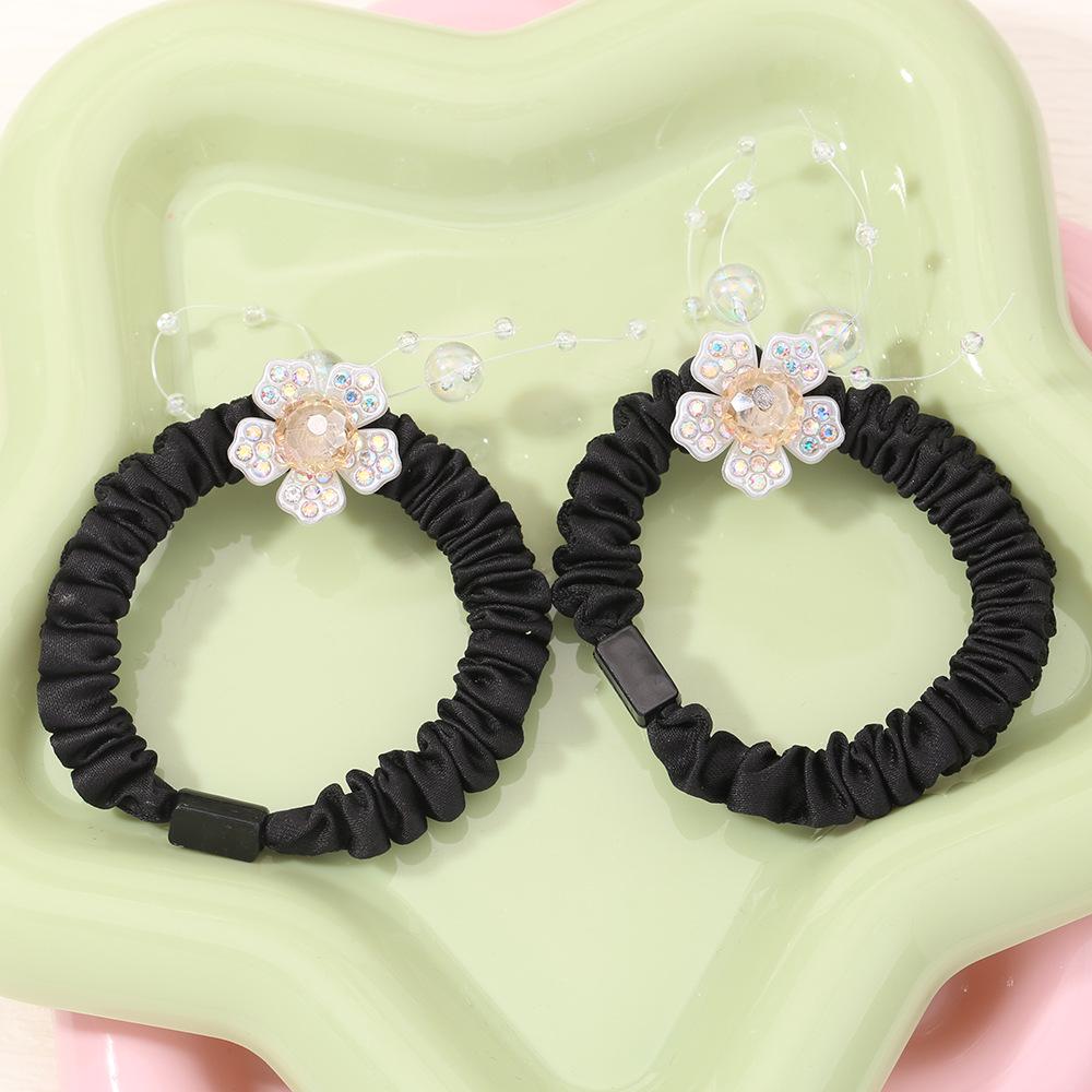 Elegantes Perlenblumen-Haargummi - Französisch & Koreanisch inspirierter Haarschmuck 2025