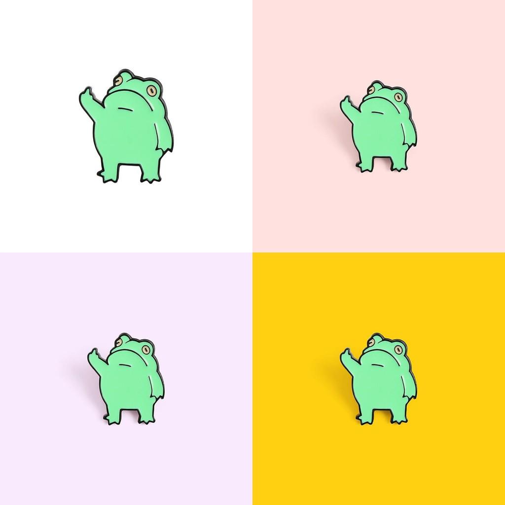 Enamel Frog Playful Pin Fun And Trendy Badge For Individualistic Style Lovers