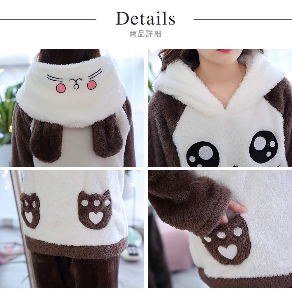 ASHERANGEL Long Sleeve Fluffy and with Pockets and Includes Top and Cute Perfect for Fall and Size 2XL Women's Pajamas, Loungewear, Warm, Hoodie,