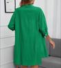 2023 Spring Women's Casual Patchwork Cotton Linen Two-Piece Set with Seven-Sleeves