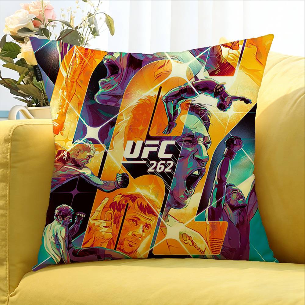 Housse de coussin carrée Combat UFC Logo Différentes Tailles Pour Décoration de Voiture Maison Chambre à Coucher