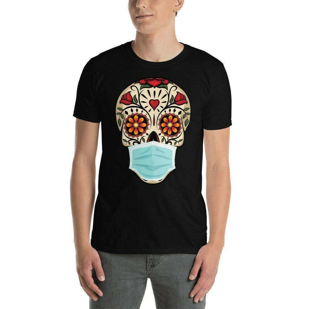 Dia De Los Muertos Sugar Skull Face Covering Day Of The Dead 2021 Gifts T-Shirt S разноцветный