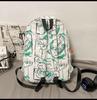 Korean-Style Graffiti Nylon Backpack: Large Capacity for Students & Couples