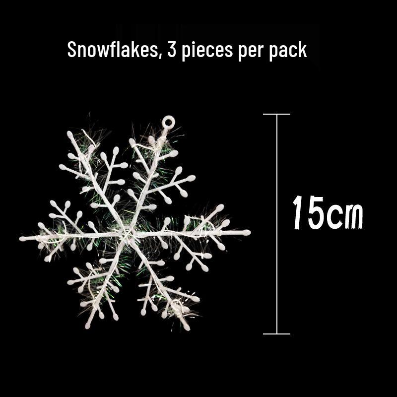 

Рождественская подвеска-снежинка для украшения елки - 6см/11см