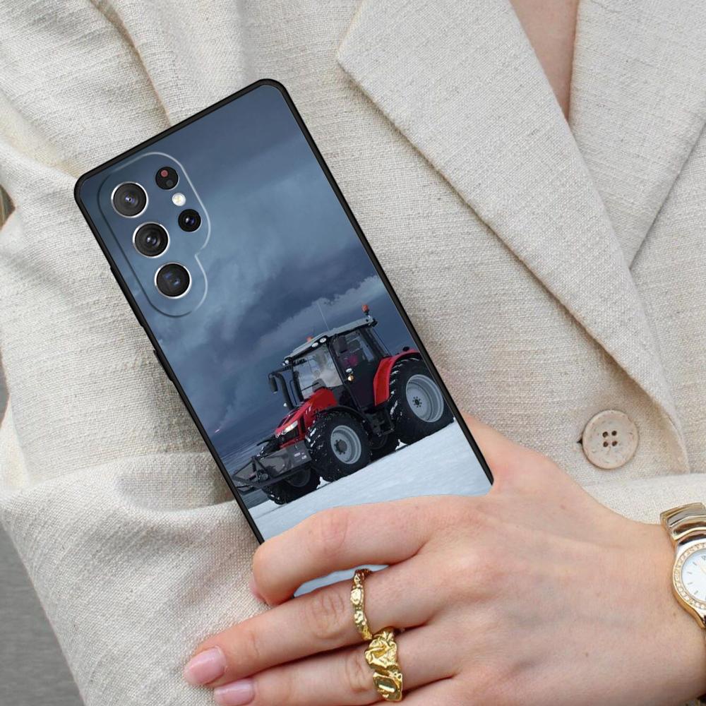 Red Tractors Car Cell Phone Case for Samsung Galaxy S26 Ultra S25 S24 S23 S22 S21 S20 Note10 Cover