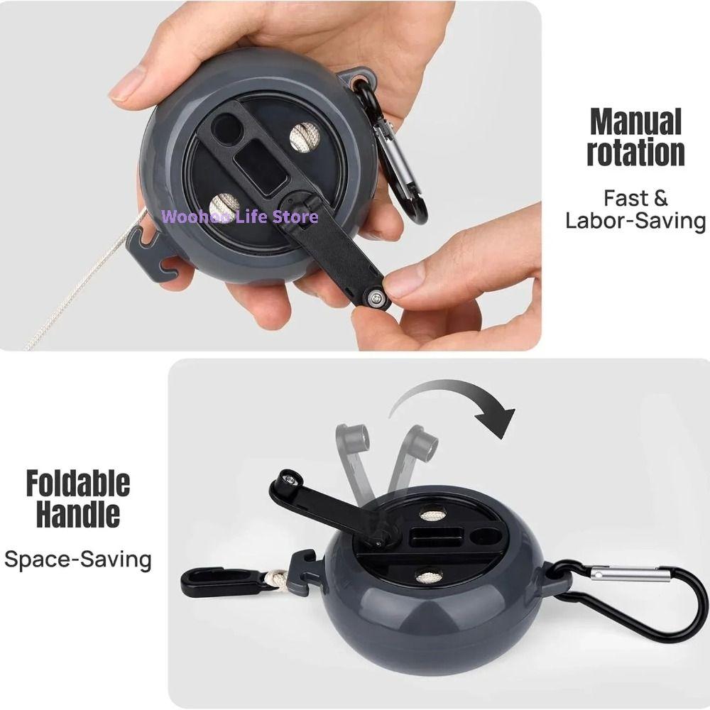 Portable Retractable Clothes Line for Travel Camping Windproof Invisible Outdoor Drying Line No Hole Needed for Business Trip