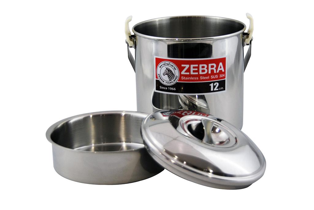 Zebra Stainless Steel Loop Handle Billy Can Pot, 12cm, 1516120