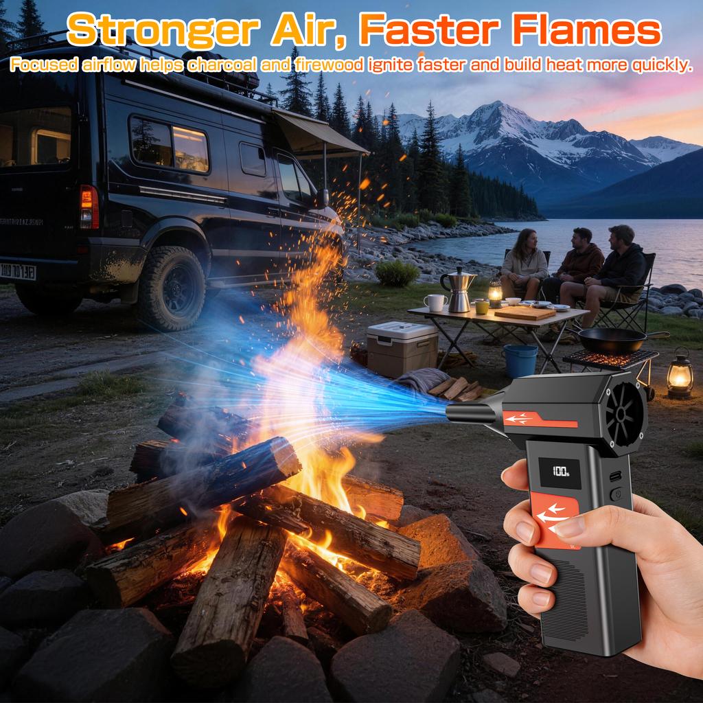 Car Violent Fan Turbo Blower With Outlet Nozzles Blow Snow Jet Fan Blow And Suction 2 In 1 110000RPM Electric Air Duster Cleaning Blowing Tool