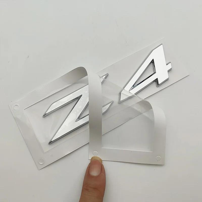 Insignia Cromada Negra ABS 3D Letras Z4 Placa de Nombre Pegatina Insignia Maletero Coche Para BMW Z4 E85 E89 Accesorios