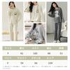 Narebualo Cietupoop Round Long Loungewear Button Loose Elastic Lazy Winter Women's Pajamas, Neck, Sleeves, Set, Closure, Breathable, Thin, Soft,