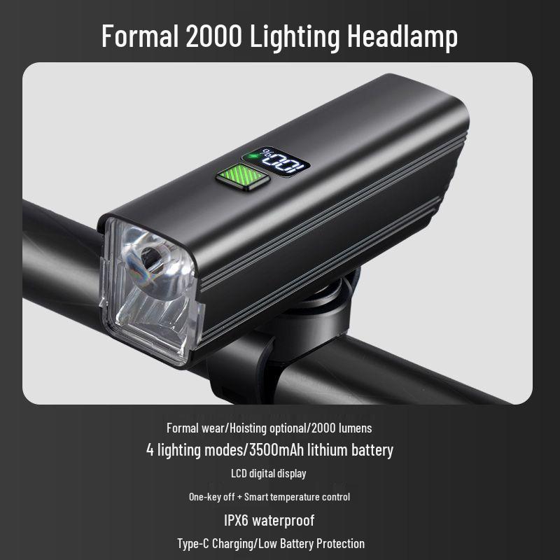 Rechargeable Bicycle Headlight for Night Riding - Strong, Durable, and Ideal for Road and Mountain Bikes