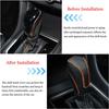 Genuine Leather Car Shift Knobs Cover for Subaru Crosstrek XV Forester 2018-2023/Impreza 2017-2023 Interior Accessories Protective Cover(Black