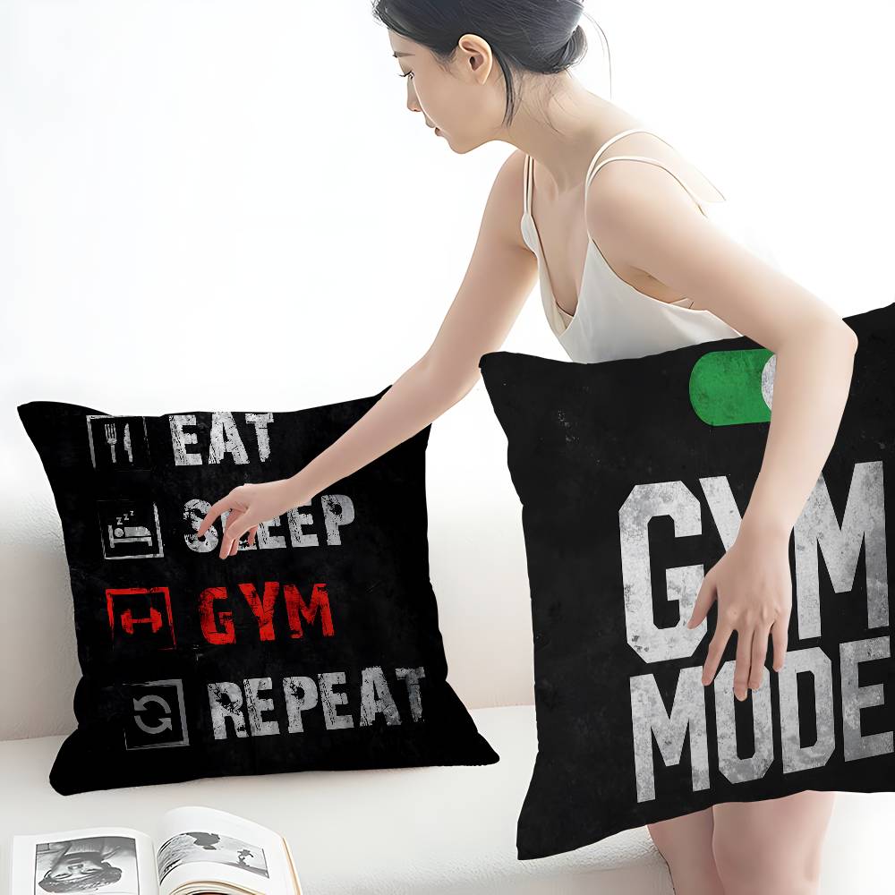 GYM Exercise Time Personalized Pillow Cover Kids Bedroom Wild Party Decor Pillowcase kid Birthday shower Gift