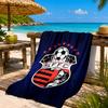 Soccer Team Crest Design Printed Microfiber Beach Towel, Soft And Absorbent, Quick-Dry, Ideal for Summer Travel, Beach Essential, Swimming Pool