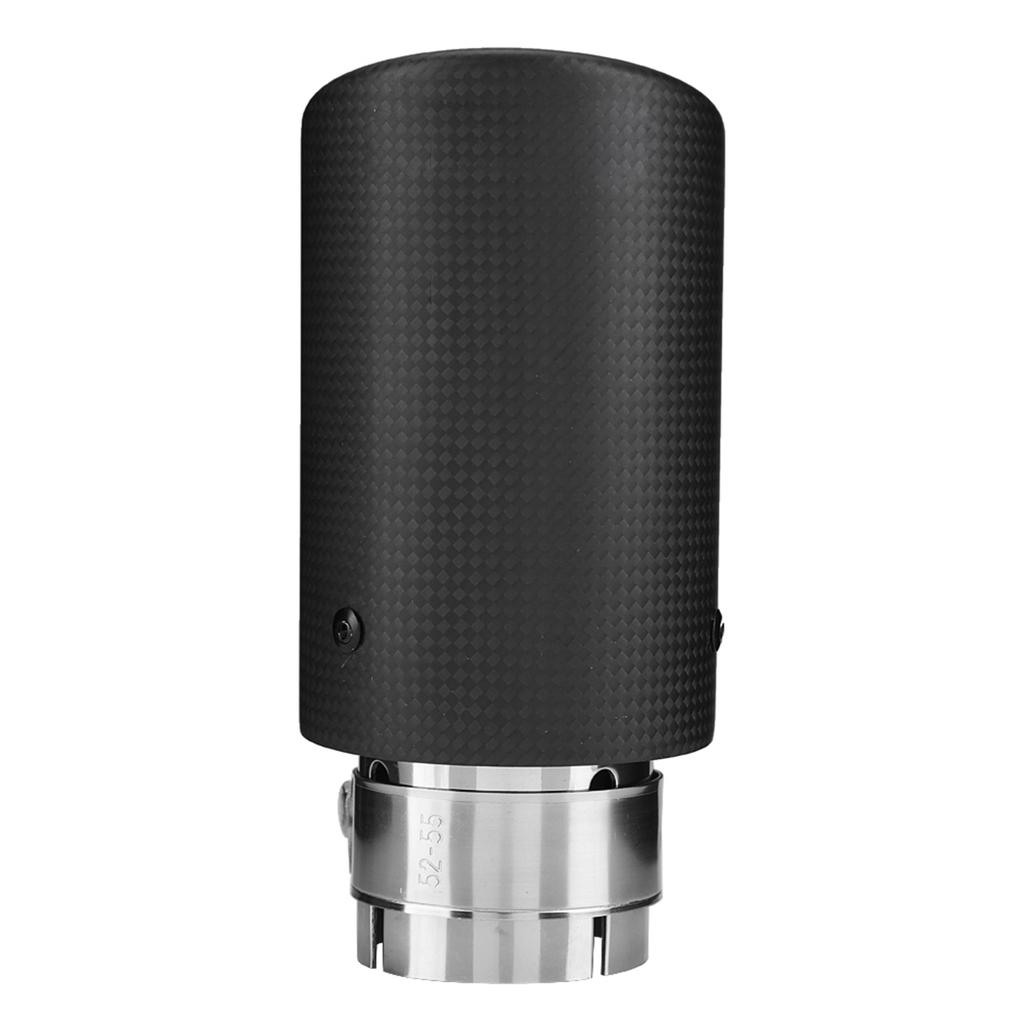 Carbon Fiber Style Car Modified Single Outlet Exhaust Pipe Muffler Tip Tail Throat 5476mm