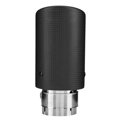 Carbon Fiber Style Car Modified Single Outlet Exhaust Pipe Muffler Tip Tail Throat 5476mm