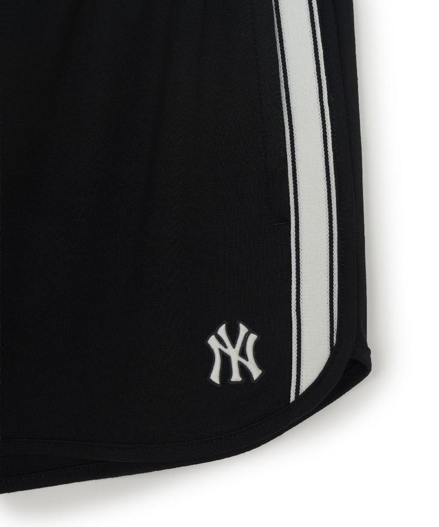 Emelbi Women'S Basic Small Logo Track Dolphin Pants Ny (Black)