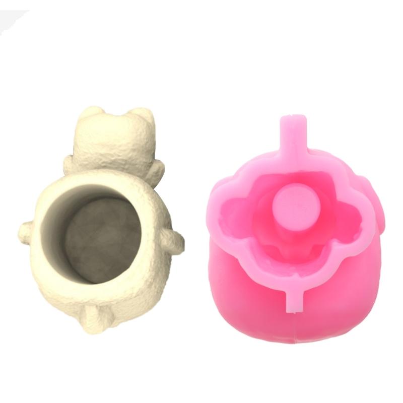 Candles Holder Resin Mold,Gypsum Flower Pot Silicone Molds Doll Epoxy Resin Casting Molds for DIY-Jewelry Storage Box