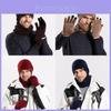Knitted Winter Hat Gloves Scarf Set For Men With Warmth And Features