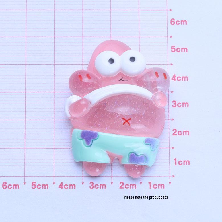 Glossy Luminous Cartoon DIY Accessory Kit with Cream Glue Resin