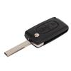Flip Key Fob Case, 2 Buttons Black Easy To Carry, Peugeot 107 207 307