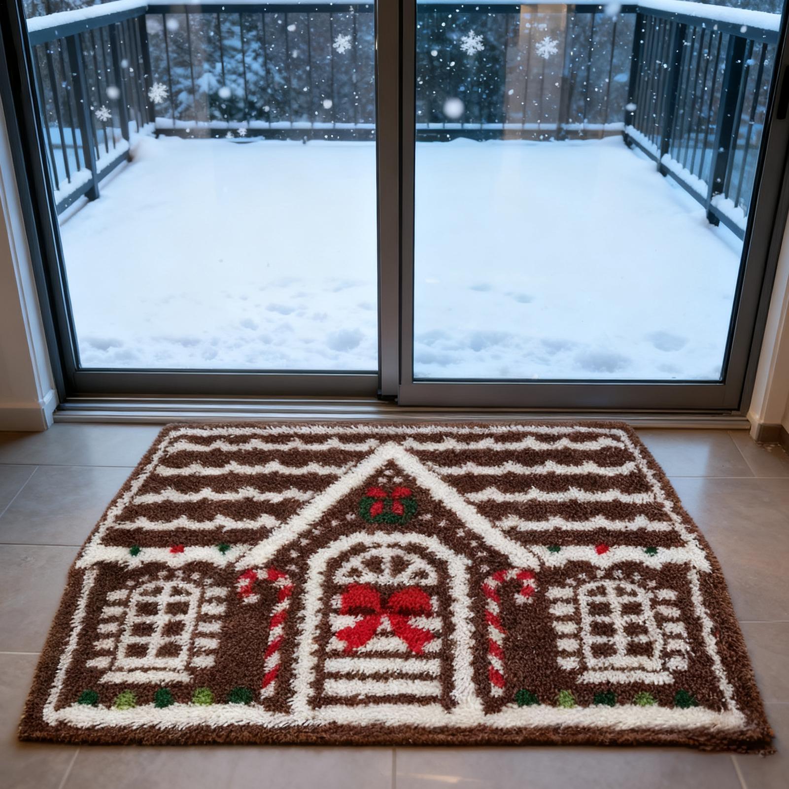 

Gingerbread House Rug 23.6x35.4inch Non Slip Soft Festive Christmas Doormat Winter Kitchen Bath Outdoor Floor Mat For Entrance China Mainland