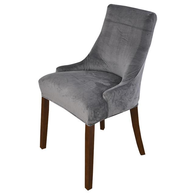 Velvet Tufted Wingback Chair Cover Slipcovers ,Stretch Fit Dining Area Chair Furniture Covers ,Reusable Washable Soft Elastic Lycra Sloping