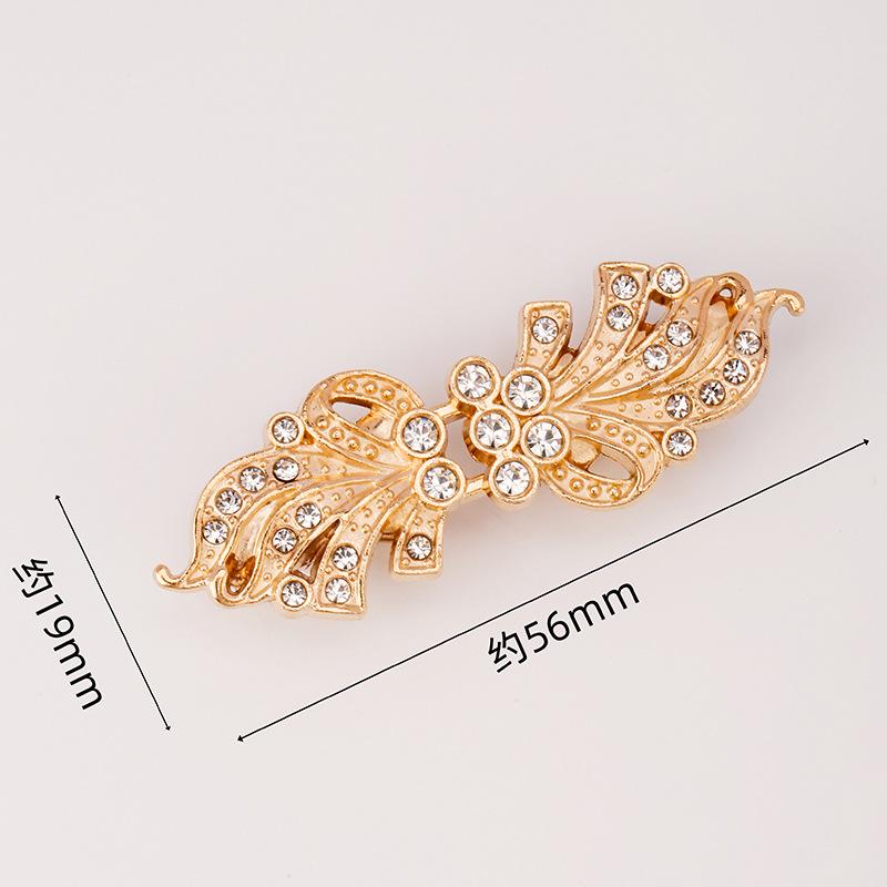 Hollow Metal Clasp for Qipao/Hanfu Collar, Frog Button for Coats & Scarves