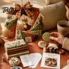 Rustikales Weihnachtsornament-Herstellungs-Stoffkranz DIY-Set, Patchwork Anfängerfreundliches Handgemachtes Feiertagshandwerk Winterbastelaktivität Dekoration Set für