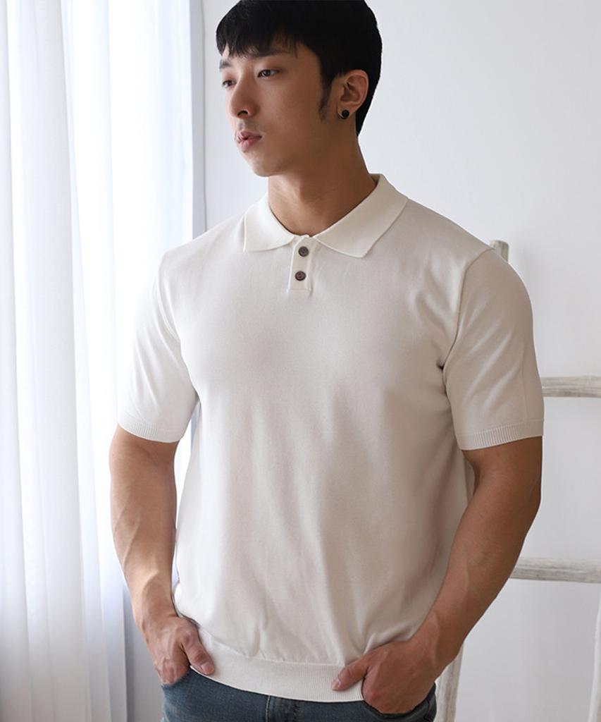 BOASTFIT Ice Collared Short Sleeve Knit