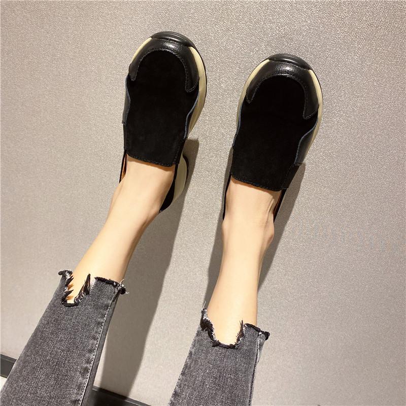 Damen Plateau-Loafer, lässig, elegant, schwarz, zum Reinschlüpfen, dicke Sohle, Shake-Schuh, Übergröße, Sneakers, Sportschuhe