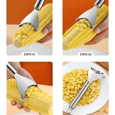 Stainless Steel Corn Stripper Corns Threshing Corn Thresher Stripper Peeler Corn Kerneler Peeler Fruit Vegetable Kitchen Gadgets