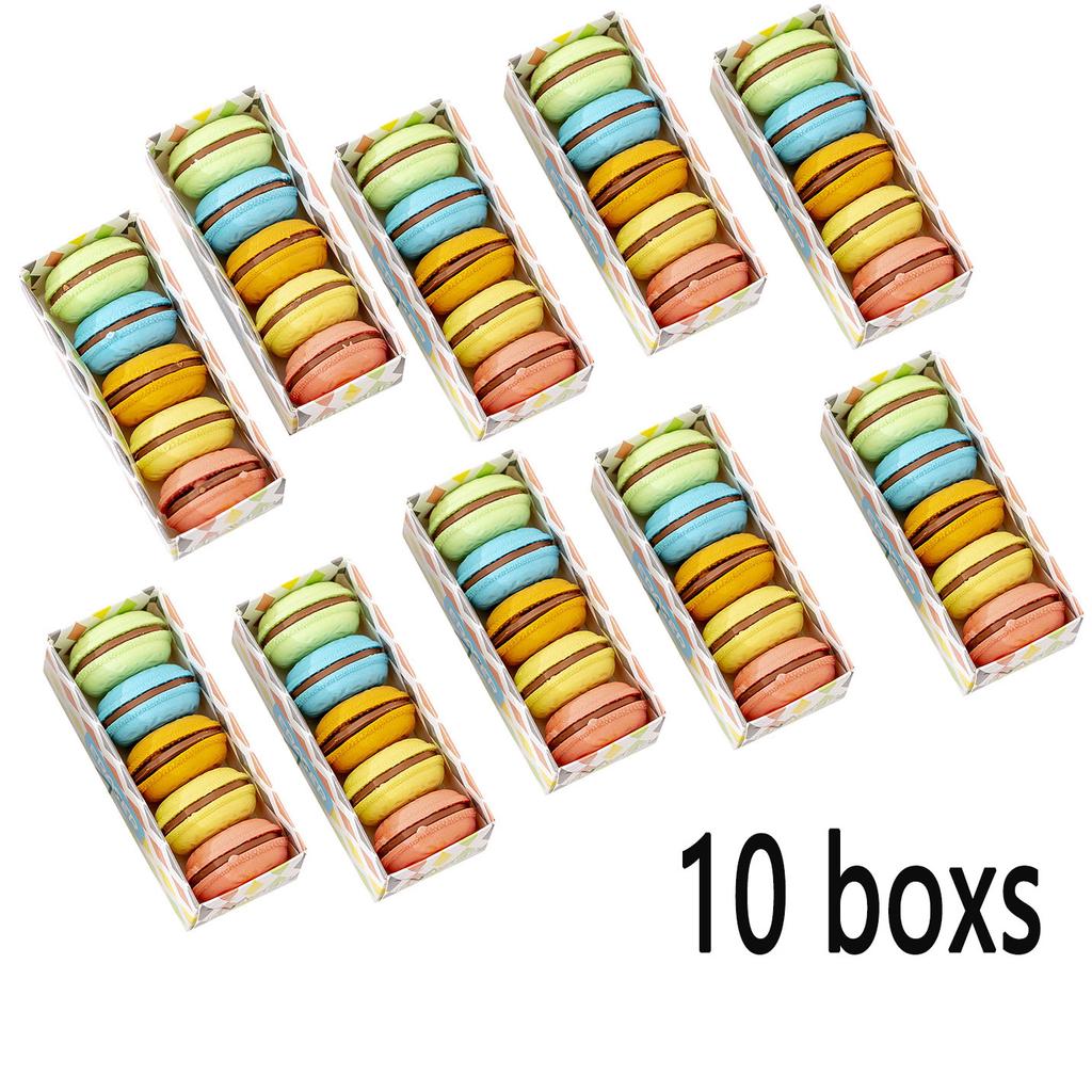 15 Stück Kreative Macaron-Radiergummis Grundschulbedarf 3 Sets Bunte Niedliche Schreibwaren Festival-Preise Geschenke